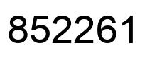 Number 852261 black image