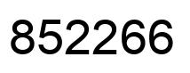 Number 852266 black image