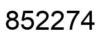 Number 852274 black image