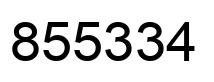 Number 855334 black image