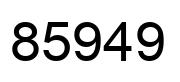 Number 85949 black image