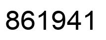 Número 861941 imagen negro