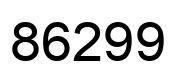 Number 86299 black image