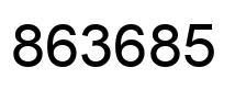 Number 863685 black image