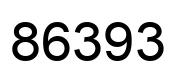 Number 86393 black image