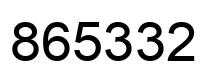 Number 865332 black image