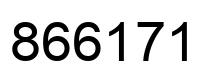 Number 866171 black image