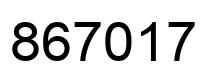 Number 867017 black image