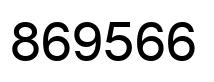 Number 869566 black image