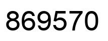 Number 869570 black image