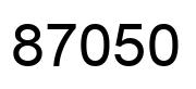 Number 87050 black image