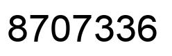 Number 8707336 black image