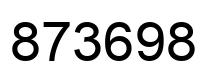 Number 873698 black image