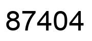 Number 87404 black image