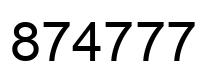 Number 874777 black image