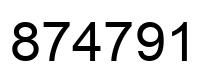 Number 874791 black image