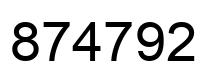 Number 874792 black image