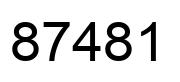 Number 87481 black image