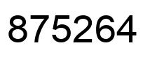 Número 875264 imagen negro