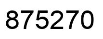 Number 875270 black image