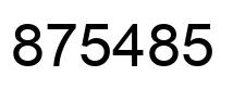 Number 875485 black image