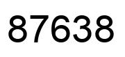 Number 87638 black image