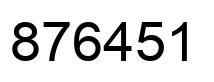 Number 876451 black image