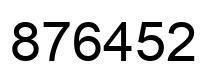 Number 876452 black image