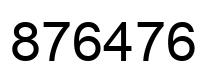 Number 876476 black image