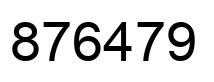 Number 876479 black image
