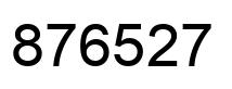 Number 876527 black image