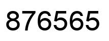 Number 876565 black image