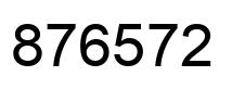Number 876572 black image