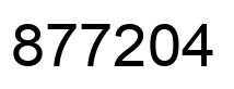 Number 877204 black image