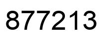Number 877213 black image
