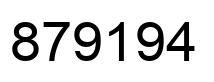Number 879194 black image