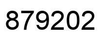 Number 879202 black image