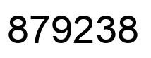 Number 879238 black image