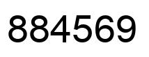 Number 884569 black image
