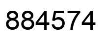 Number 884574 black image