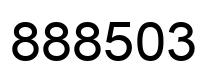 Number 888503 black image