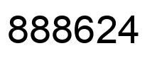 Number 888624 black image