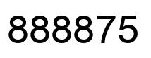 Number 888875 black image