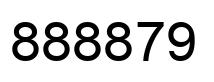 Number 888879 black image