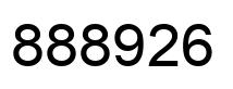 Number 888926 black image