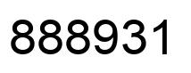 Number 888931 black image