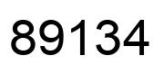 Number 89134 black image