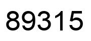 Number 89315 black image