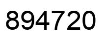 Number 894720 black image