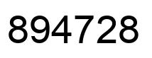 Number 894728 black image